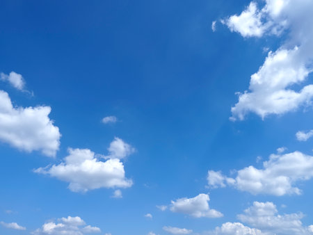 Nice cloud with clear sky backgroundの写真素材