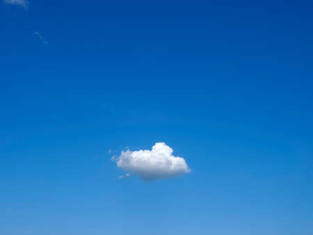 Single Cloud. Nice cloud with clear sky background.の写真素材