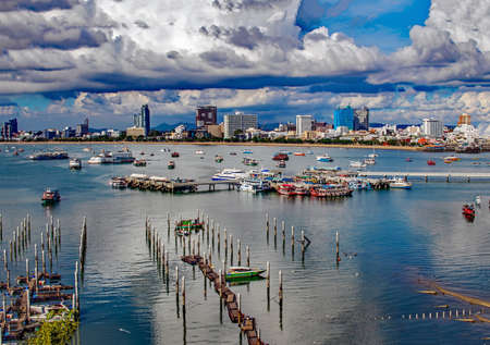 Pattaya cityscape Thailandの写真素材