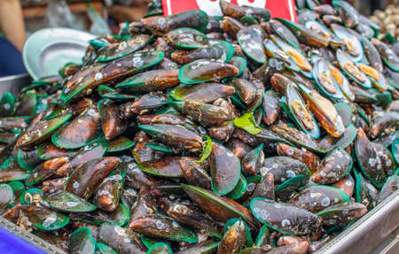 seafood market in Naklua near Pattayaの写真素材