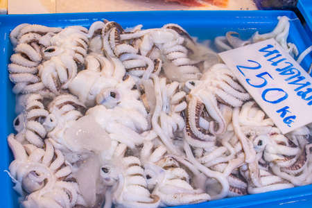 seafood market in Naklua near Pattayaの写真素材