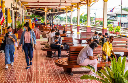 Ayutthaya The Ayutthaya train station was visited as part of an educational trip. Thailand, 03/09/2020のeditorial素材