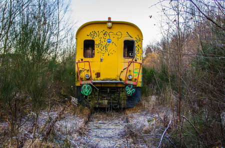 Raeren an abandoned train station in Belgiumのeditorial素材