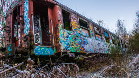 Raeren an abandoned train station in Belgiumのeditorial素材