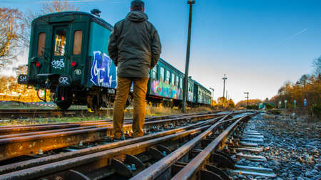 Raeren an abandoned train station in Belgiumのeditorial素材