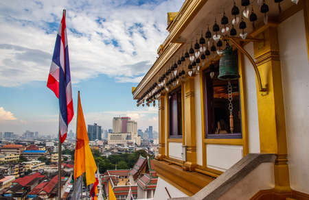 view to Bangkok Thailand from Wat Saketのeditorial素材