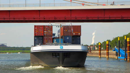 Inland port Duisburg Germany Europe