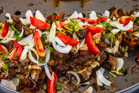 Barbeque for sale on the street from Pattaya Thailandの写真素材