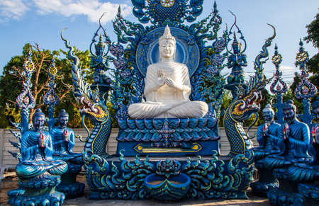 Chiang Rai Wat Rong Suea Ten Thailand Asiaの写真素材