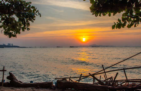 Sunset in Thailand Southeast Asiaの写真素材