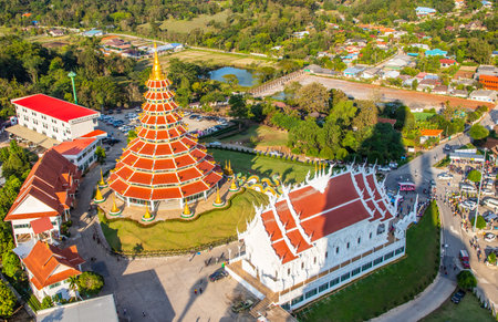Wat Huay Pla Kang Chiang Rai North Thailandのeditorial素材