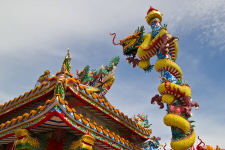 Demon swan jade dragon on the shrine of a dead personの写真素材