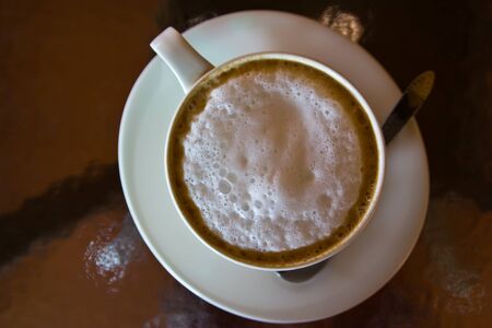 perfect white coffee cupの写真素材