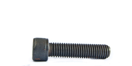 bolt and screw nut isolated on white