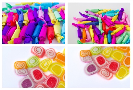 close-up of colorful candyの写真素材