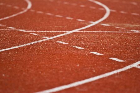 Racing lanes with numbersの写真素材