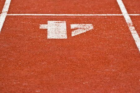 Racing lanes with numbersの写真素材