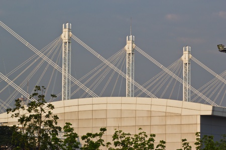 construction site with crane and buildingの写真素材