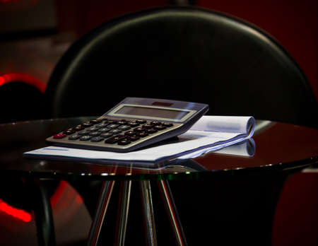 table and the calculator