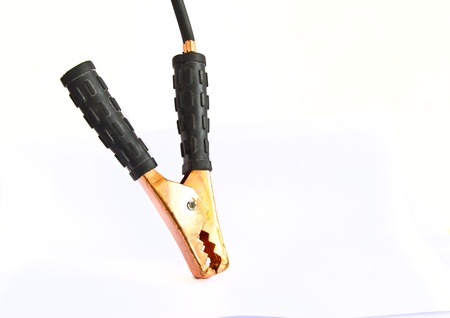 jumper cables for jump starting a car.の写真素材