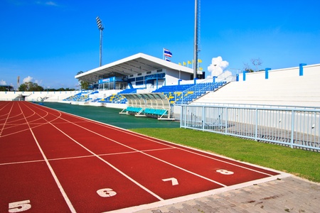 running track rubber standard red colorのeditorial素材