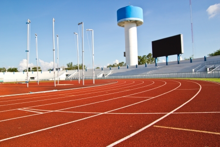 running track rubber standard red colorのeditorial素材