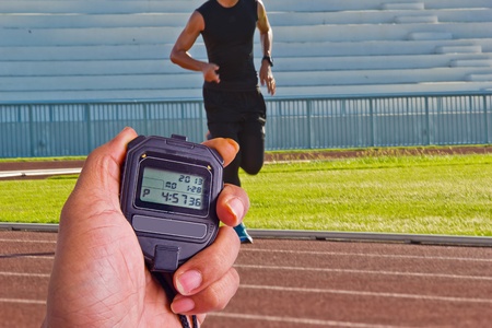 stopwatch in athletics field