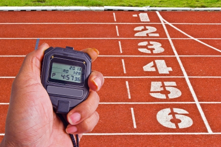 stopwatch in athletics field