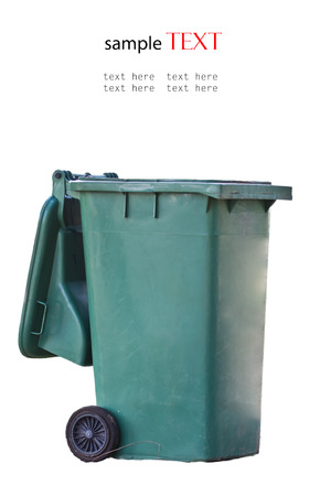 green garbage binsの写真素材