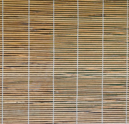 bamboo curtain on the windowsの写真素材