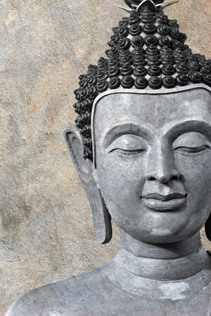 Ancient Buddha face, Ayutthaya, Thailandの写真素材