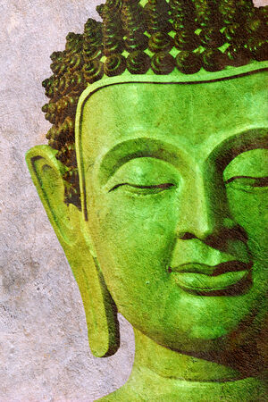 Ancient Buddha face, Ayutthaya, Thailandの写真素材