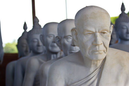 buddha face makes of waxの写真素材