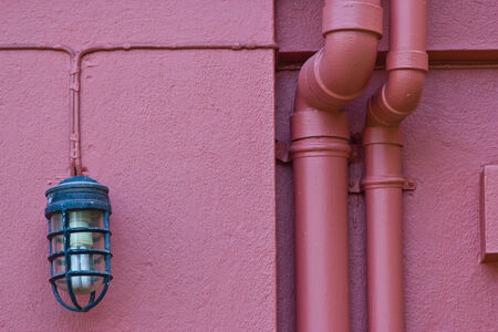 Beautiful vintage lamp on the wall