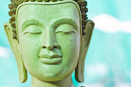 Ancient Buddha face, Ayutthaya, Thailandの写真素材