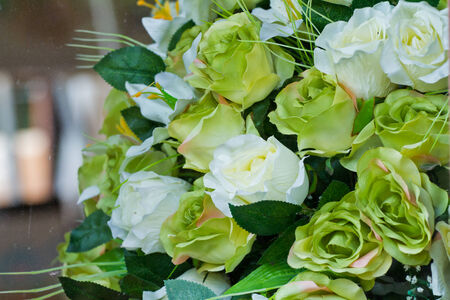 Bouquet of the roses in roomの写真素材