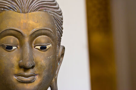 Ancient Buddha face, Ayutthaya, Thailandの写真素材