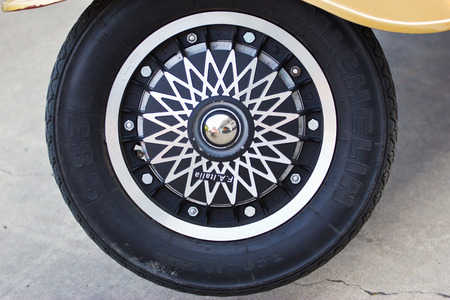 wheel of big motorcycle.