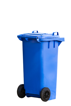 Garbage Bin on beach Backgroundの写真素材