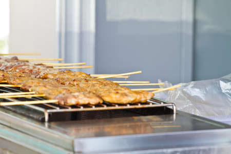 Grilled pork with rosemary and black pepperの写真素材