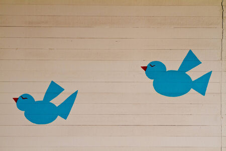 birds in retro style.