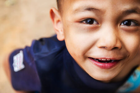 close up of child eyes looking at camera
