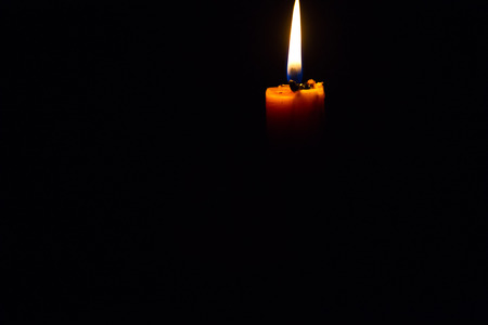 Macro of burning candleの写真素材