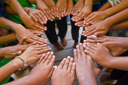 group Hands together