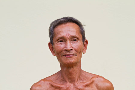 Portrait of attractive elderly manの写真素材