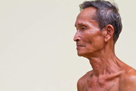Portrait of attractive elderly manの写真素材