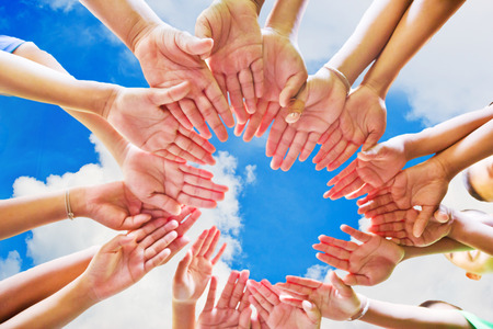 group Hands togetherの写真素材