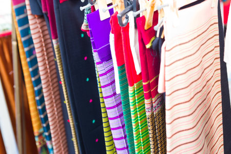 thai silk backgroundの写真素材