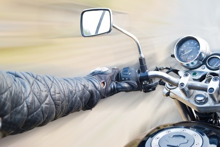 motorbike rides on the street