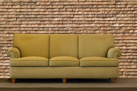 Nice and luxury leather sofaの写真素材